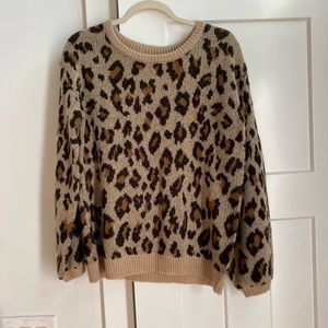 Amuse Society leopard sweater Small